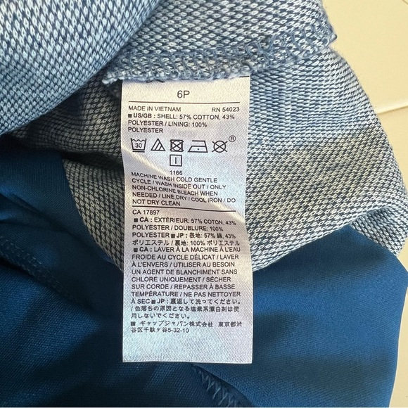 NWT Banana Republic Blue Lined Tweed Pencil Skirt Womens size 6 petite - Picture 7 of 8